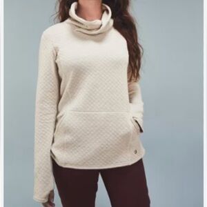 Kuhl Quilted Cowl Neck Pullover - Cream